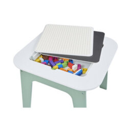 Liberty House Toys Kid's Whie & Green 4-In-1 Play Table And Two Chairs Set - thumbnail 9