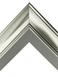 Frames By Post Scandi Vintage Silver Frame With Dark Grey Mount For Image Size 12 X 10 Inch - thumbnail 5
