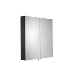 Croydex Dawley Matt Black Wall-Mounted Double Bathroom Cabinet (H) 670mm (W) 600mm (D) 12Cm - thumbnail 3