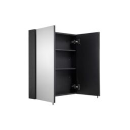Croydex Dawley Matt Black Wall-Mounted Double Bathroom Cabinet (H) 670mm (W) 600mm (D) 12Cm - thumbnail 8