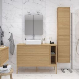 Croydex Dawley Matt Black Wall-Mounted Double Bathroom Cabinet (H) 670mm (W) 600mm (D) 12Cm - thumbnail 9