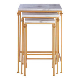 Orsina Elegant Design Set Of 3 Square Side Tables, Stylish Side Tables For Livingroom, Functional Bedside Table - thumbnail 1