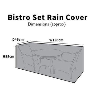 Rain Cover For Virginia Rattan 2 Seater Bistro Set Weather Protection - image 1