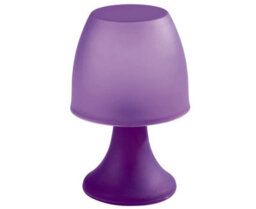 Set Of 3 Night Mood Lights - Battery Operated Portable Indoor Lamps In White, Orange & Purple - H19 X 12.5Cm Diameter - thumbnail 2