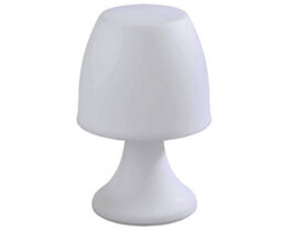 Set Of 3 Night Mood Lights - Battery Operated Portable Indoor Lamps In White, Orange & Purple - H19 X 12.5Cm Diameter - thumbnail 4