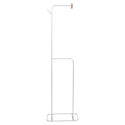 Wyld And Coco Freestanding 171Cm Silver Iron Clothes Rail - Compact Coat Stand For Hallways, Bedrooms And Utility Rooms - image 1