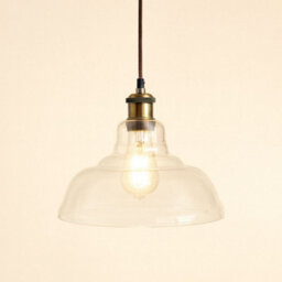 CGC Lighting Cgc Giselle Clear Glass Dome Diner Lampshade - thumbnail 4