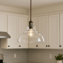CGC Lighting Cgc Giselle Clear Glass Dome Diner Lampshade - thumbnail 1
