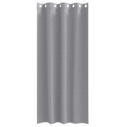 Berkfield Curtains With Curtains 2 Pcs Light Grey 260 X 140 Cm Polyester - thumbnail 3
