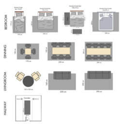 Obsidian Modern Low Pile Area Rug - Whirlpool Design Grey 60Cm X 220Cm - thumbnail 8