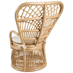 Wyld And Coco Kids Rattan Chair Natural - Handmade Indoor And Covered Outdoor Seat With Cushion - thumbnail 5
