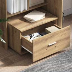 Berkfield Modern With Drawer Artisan Oak 131.5 X 50 X 106.5 Cm Engineered Wood - thumbnail 4
