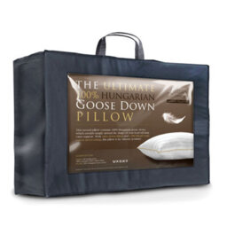 "Littens Extra Filled 100% Hungarian Goose Down Pillow, Side Sleeper 300Tc Cotton 48Cm X 74Cm (19"" X 29"")"