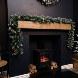 Samuel Alexander Premier 270Cm (9Ft) Christmas Garland Decoration Snow Tips White Berries & Cones - thumbnail 9