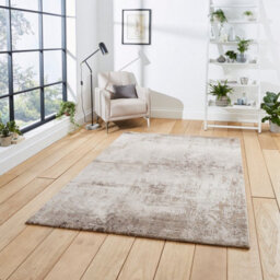 Beige/silver Abstract Modern Easy To Clean Rug For Dining Room Bed Room And Living Room-120Cm X 170Cm - thumbnail 1