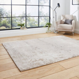 Beige/silver Abstract Modern Easy To Clean Rug For Dining Room Bed Room And Living Room-120Cm X 170Cm - thumbnail 2