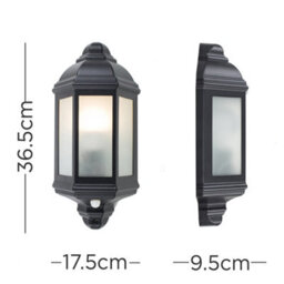 Valuelights Kayleigh Traditional Black Aluminium Ip44 Rated Pir Motion Sensor Outdoor Garden Wall Lantern - thumbnail 7