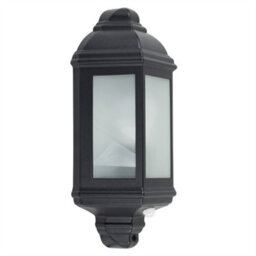 Valuelights Kayleigh Traditional Black Aluminium Ip44 Rated Pir Motion Sensor Outdoor Garden Wall Lantern