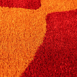 The Rugs Joli Red And Orange Chequered Rug Soft Dense Pile Easy To Clean And Pet Friendly For Living Rooms And Bedrooms - thumbnail 5