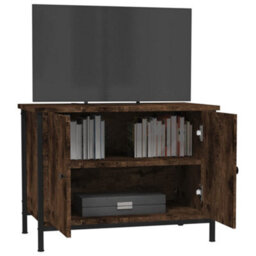 Berkfield Tv Cabinet With Doors Smoked Oak 60X35X45 Cm Engineered Wood - thumbnail 4