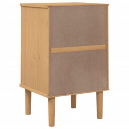 Berkfield Bedside Cabinet Senja Rattan Look Brown 40X35X65 Cm Solid Wood Pine - thumbnail 8