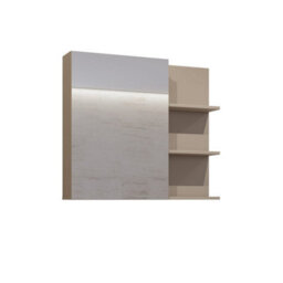 Arte Irvine 20 Bathroom Cabinet W780mm H710mm D180mm - Congo & Black With Mirrored Door And Sleek Design - thumbnail 4