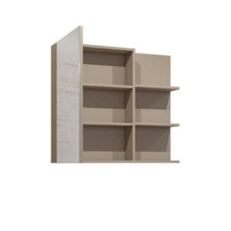 Arte Irvine 20 Bathroom Cabinet W780mm H710mm D180mm - Congo & Black With Mirrored Door And Sleek Design - thumbnail 5