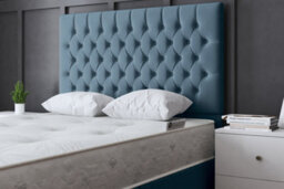 DS Living Seraphine Blue Upholstered Divan Bed With Headboard And Two Drawers Double - thumbnail 3