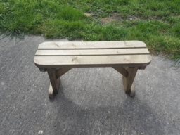 Arbor Garden Solutions Hollies Wooden Bench, Rounded Outdoor Garden Fence Seat(6Ft, Rustic Brown Finish) - thumbnail 4