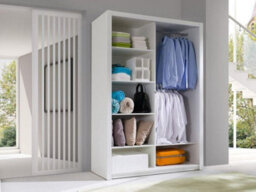 Arte Bono Sliding Door Wardrobe With Mirrors - Elevate Your Bedroom's Elegance In White Matt - W1800mm X H2150mm X D620mm - thumbnail 2
