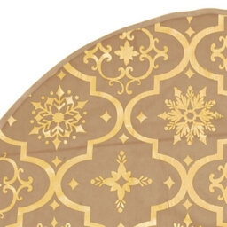 Walplus Luxury Christmas Tree Skirt With Sock Yellow 150 Cm Fabric - thumbnail 6