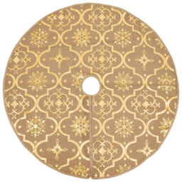 Walplus Luxury Christmas Tree Skirt With Sock Yellow 150 Cm Fabric - thumbnail 3