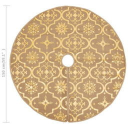 Walplus Luxury Christmas Tree Skirt With Sock Yellow 150 Cm Fabric - thumbnail 8