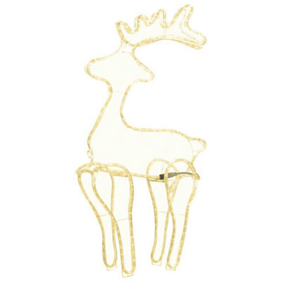 Berkfield Durable Reindeer Christmas Decoration With Mesh 306 Leds 60X24X89Cm - image 1