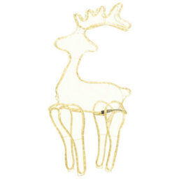 Berkfield Durable Reindeer Christmas Decoration With Mesh 306 Leds 60X24X89Cm - thumbnail 1