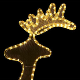 Berkfield Durable Reindeer Christmas Decoration With Mesh 306 Leds 60X24X89Cm - thumbnail 5