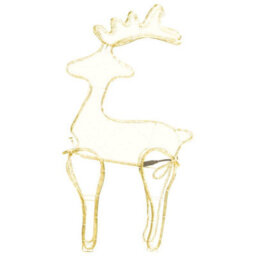 Berkfield Durable Reindeer Christmas Decoration With Mesh 306 Leds 60X24X89Cm - thumbnail 4
