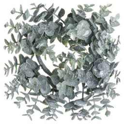 Hill Interiors Eucalyptus Christmas Candle Wreath Green (28Cm X 8Cm X 28Cm) - thumbnail 1