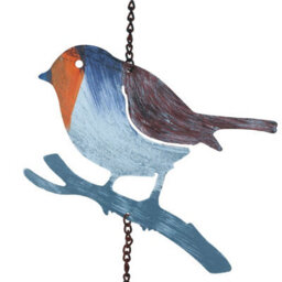 AB Tools Robin Wind Chime Bird Bell Hanging Garden Yard Ornament Decoration Metal - thumbnail 3