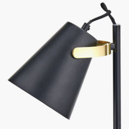 Pacific Lifestyle Black And Brushed Brass Task Floor Lamp - thumbnail 3