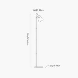 Pacific Lifestyle Black And Brushed Brass Task Floor Lamp - thumbnail 6