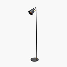 Pacific Lifestyle Black And Brushed Brass Task Floor Lamp - thumbnail 2