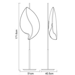 Luminosa Lighting Luminosa Natura Floor Lamp 2 Light E27 Indoor, Polished Chrome/opal White Collection Only Item Weight: 15Kg - thumbnail 7