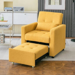 Pull Out Single Sofa Bed, With 3-Speed Adjustable Back - thumbnail 1
