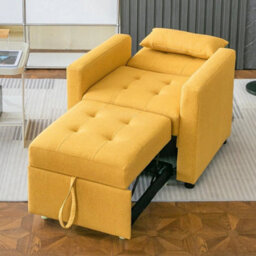 Pull Out Single Sofa Bed, With 3-Speed Adjustable Back - thumbnail 4