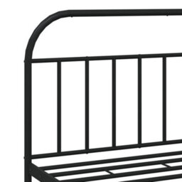 Berkfield Metal Bed Frame With Headboard And Footboard Black 180X200 Cm - thumbnail 9