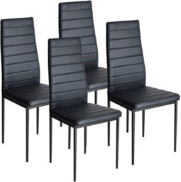 Kosy Koala Black Glass Dining Table Set With 4 Black Chairs For Dining Room And Kitchen Furniture - thumbnail 6