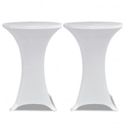 Walplus Standing Table Cover 60 Cm White Stretch 4 Pcs - thumbnail 3