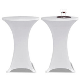 Walplus Standing Table Cover 60 Cm White Stretch 4 Pcs - thumbnail 2