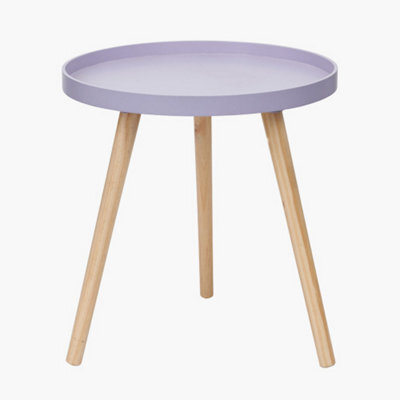 Pacific Lifestyle Halston Lilac Wood Veneer And Natural Pine Wood Side Table - image 1